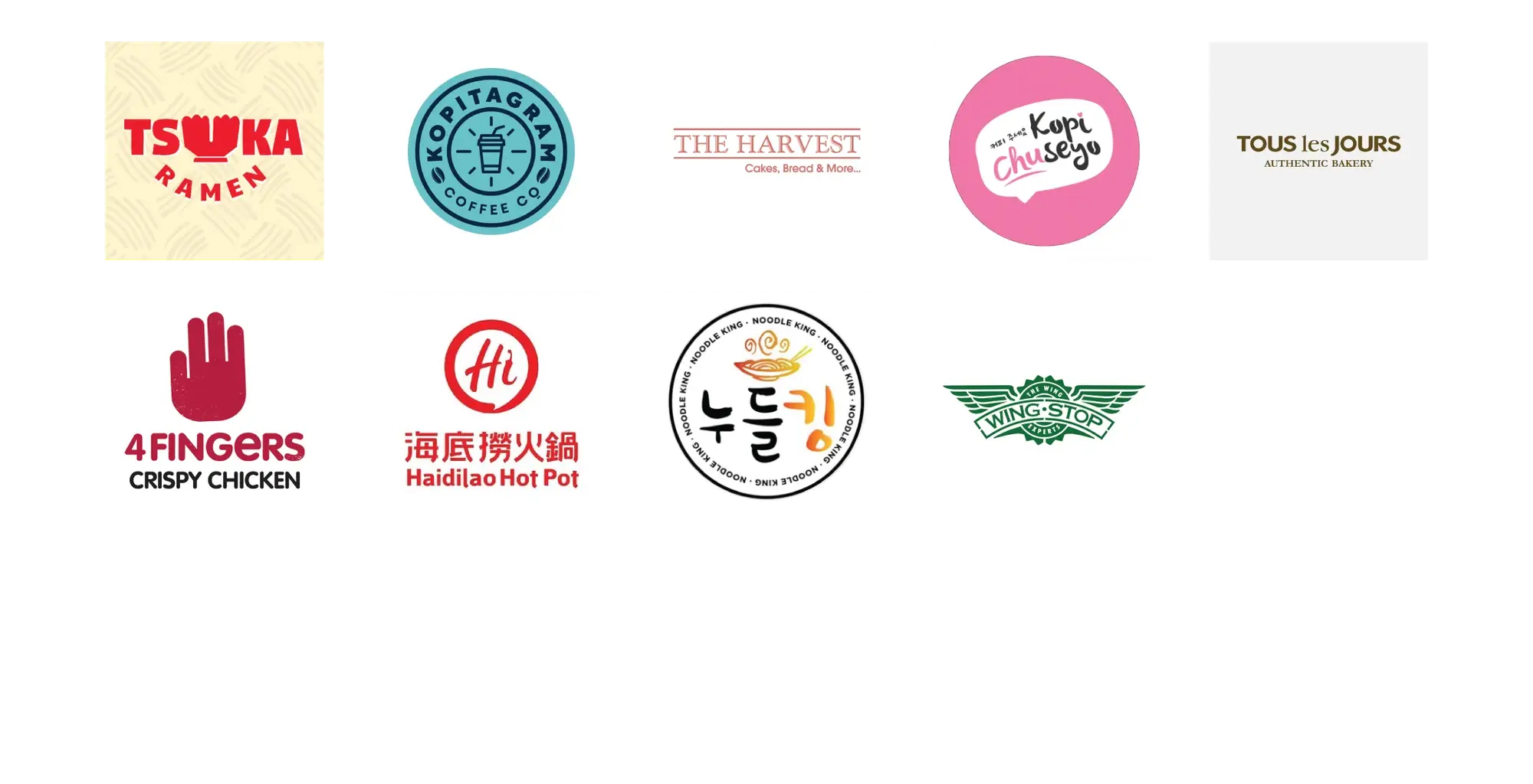 Logos of Norigo retail and distribution partners