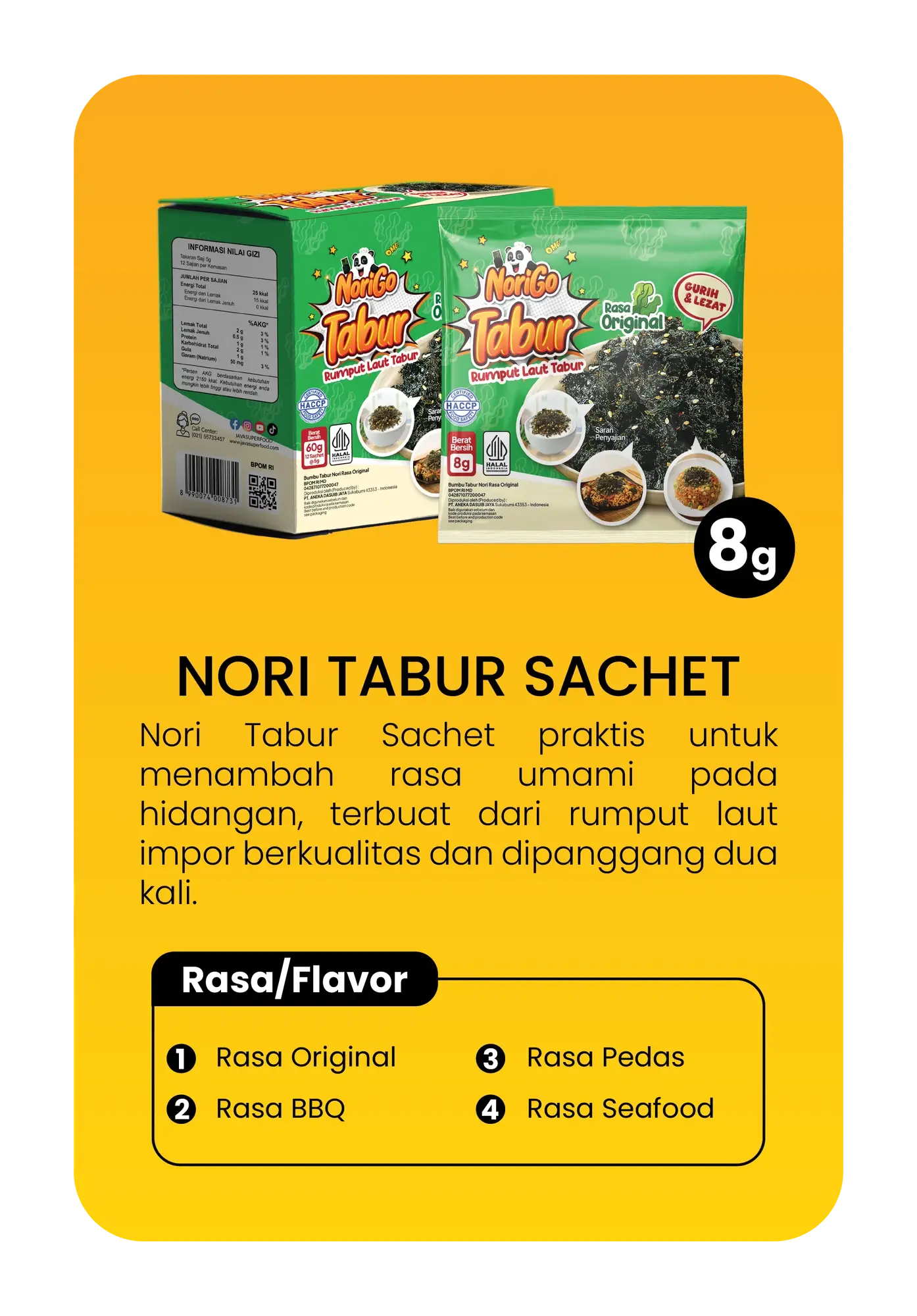 Nori Tabur Sachet